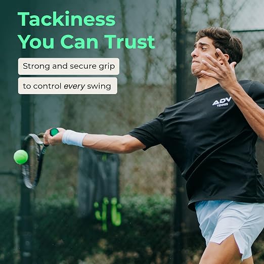 ADV MaxTac Tacky Tennis Overgrip - 12 Pack Extremely Sticky Non-Slip Tennis Grips Overgrip - Razor-Thin & Easy to Use Pro Tennis Racquet Grip Tape (12-Pack Pink)