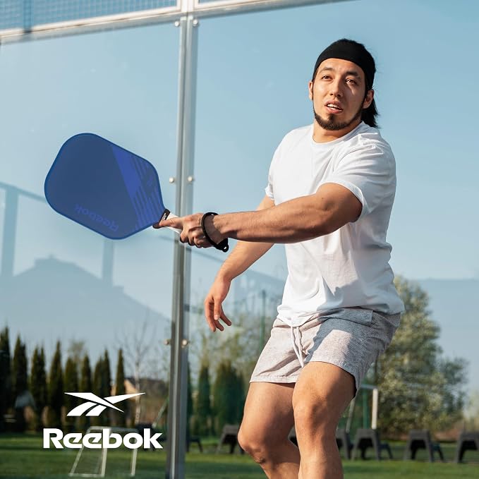 Reebok - Pickleball Set for 2 Players, Includes 2 Paddles with Cushion Grip and 2 Light-Up Balls, Perfect for Night Play, Durable, Engineered for Sports Enthusiasts