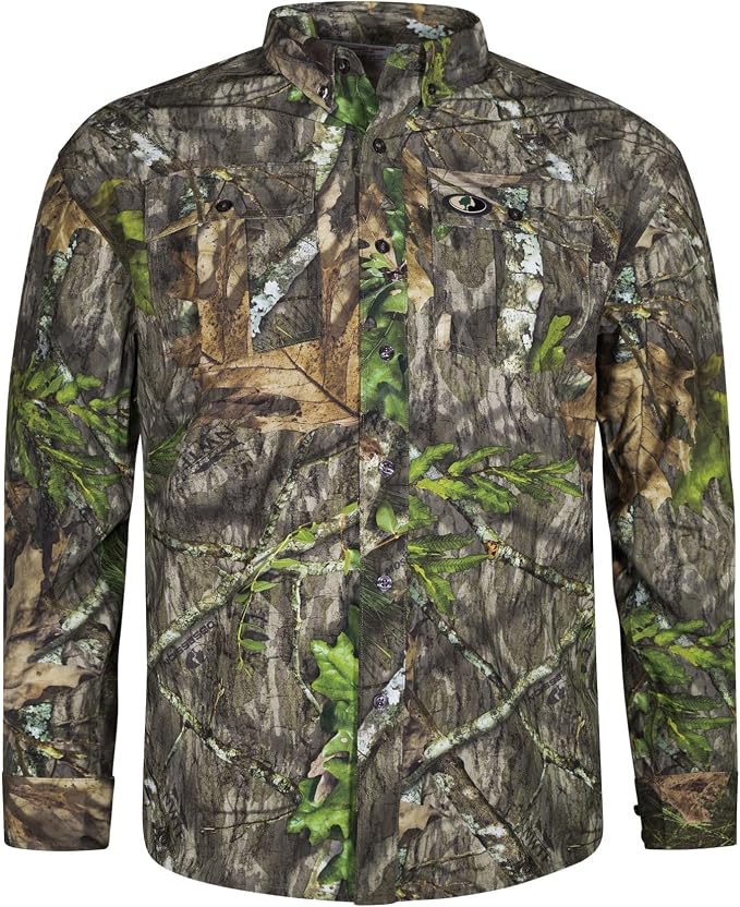 Mossy Oak Men's Men's Tibbee Technical Lightweight Camo Hunting Shirt