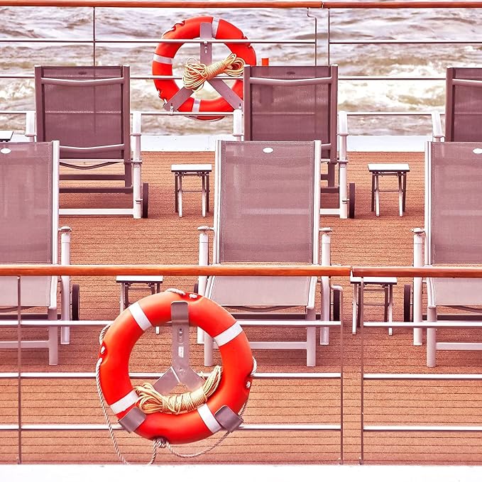 30" Boat Throw Rings with Water Floating lifesaving Rope 98.4 feet, Life Ring with Fluorescent Reflective Strip, White Grab Lines