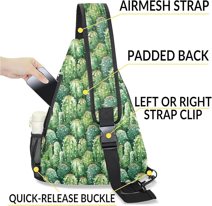 Pickleball Bag for Women Men Adjustable Crossbody Sling Backpack Hold Paddle Accessories