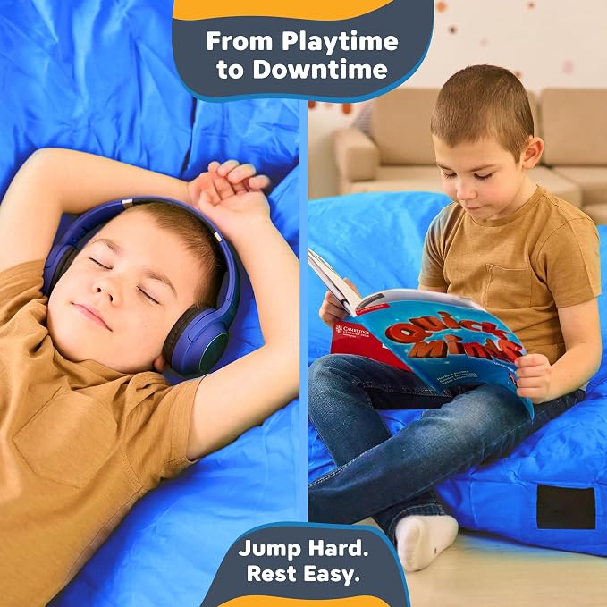 SaferBounce Crash Pad for Kids Sensory | Big 5Ft x 5Ft, 3Ft x 4Ft Or 3Ft x 3Ft | Autism Sensory Crash Mat for Jumping Play | Crashpad | Soft Foam Landing Pad | Giant Mat Pillow | Climbing, Gymnastics