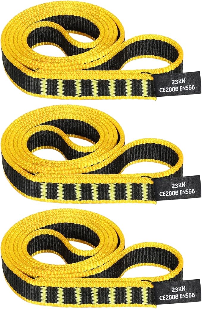 18mm Nylon Climbing Sling Runner 23KN CE2008/EN566 Certified - Webbing Straps for Outdoor Rock Climbing, Rappelling, Swing, Yoga Hammock etc