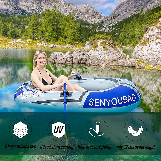 BESTHLS Inflatable Boat,Swimming Pool and Lake Inflatable Boat