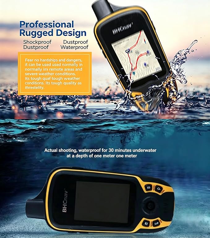 NAVA F30 Handheld GPS Navigation Device, Colorful Map Display, Land Accuracy Surveying Equipment for Outdoor Hiking Hunting Traveling Adventures