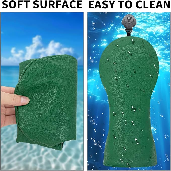 Golf Accessories Golf Club Covers for Driver, Fairway, Hybrids - Golf Driver Headcover/Golf Fairway Wood Head Cover/Hybrid Headcover for Men/Women Golfer