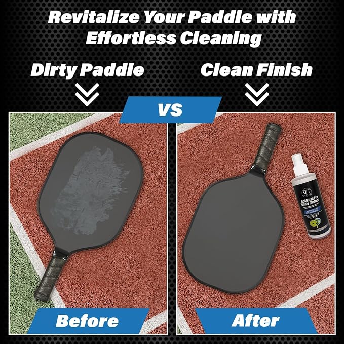 Dual-Action Cleaner Spray for Bowling Balls & Pickleball Paddles – Removes Dirt, Oil, Residue & Scuffs – EPA Safer, 8 FL Oz w/Cloth & Tape