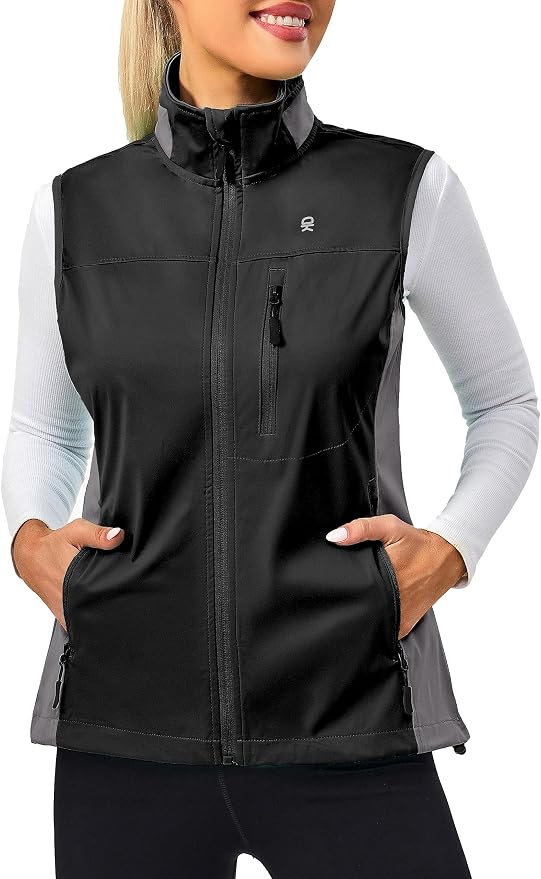 Little Donkey Andy Lightweight Cycling Vest Windproof Sleeveless Jacket for Women Water-Repellent Stretch Vest for Running