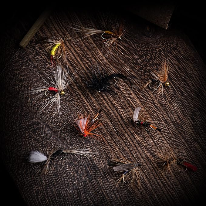 Goture Fly Fishing Flies Kit,25pcs/30pcs/100pcs Fly Fishing Lures,Dry Flies Wet Flies Streamers Nymphs Flies, Fly Fishing Assortment Kit for Bass Trout Salmon Fishing