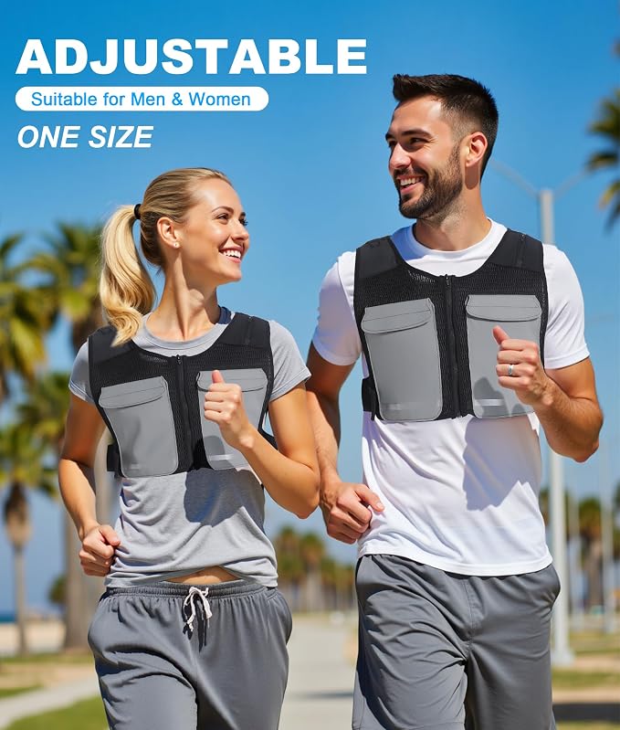 Cooling Vest for Men & Women - Ice Vest with 15pcs Ice Packs Short Cooling Jacket for Hot Weather Summer Work Sports, Adjustable & Reflective