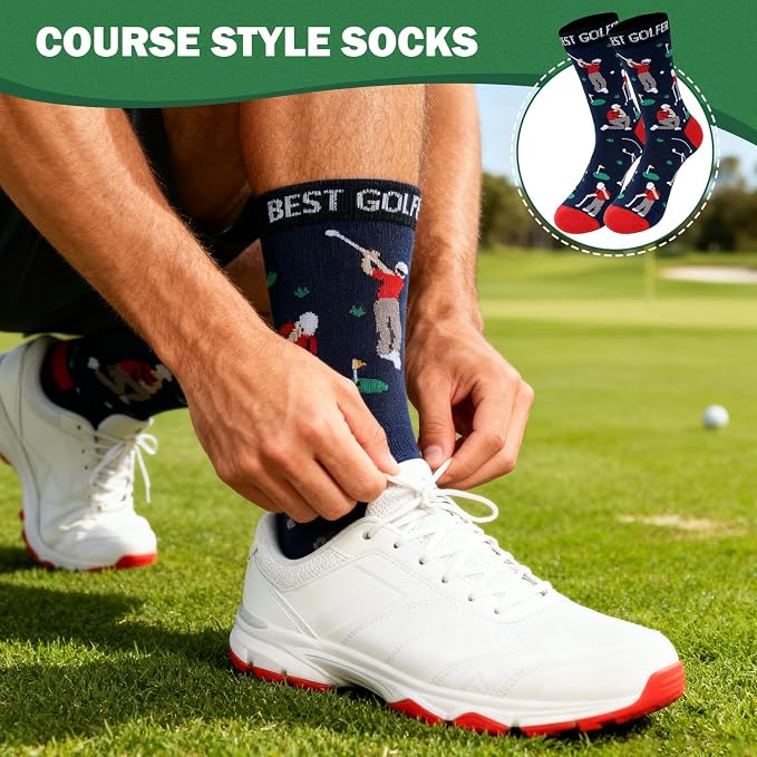 ANOTION Golf Gifts for Men, Dad Gift for Golfers Golf Accessories for Dad Husband Boyfriend Teen, Birthday Golfer Gift Box 20oz Tumbler Club Cleaner Socks Ball Marker Bracelet for Birthday Christmas