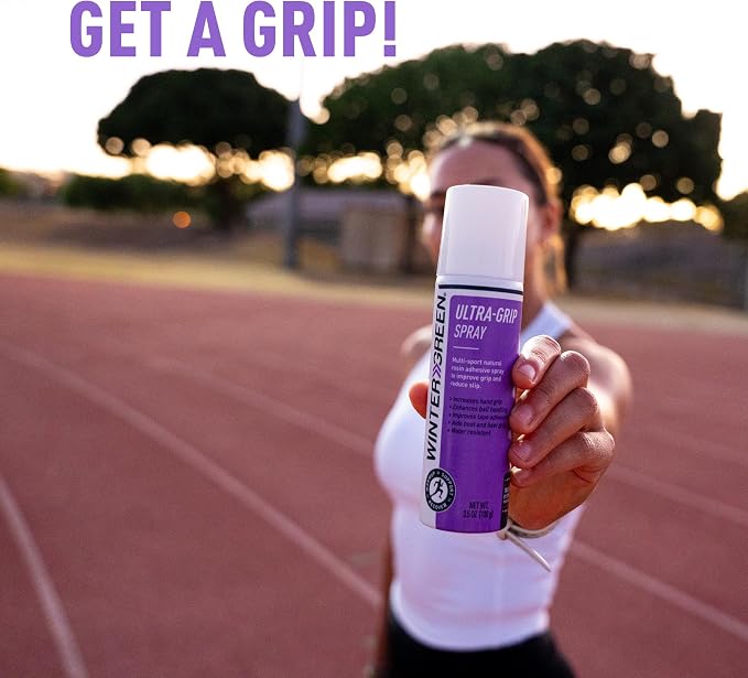 Wintergreen Ultra Grip 3.5 Fl Oz Aerosol Grip Spray - Improves Ball Handling, Football Catches, Aerial Silk, Strip Pole Grip, Racquet Grip, Tape Adhesion, Non-Slip for Sweaty Hands, Natural Rosin