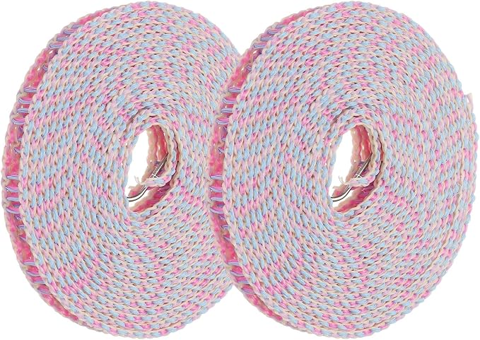 uxcell 2 Pcs Portable Travel Clothesline, 16.4ft Clothes Line Outdoors Travel Hanger Foldable Clothesline Rope with Hooks for Camping Hotel Backyard Home Cruise Ship, Purple