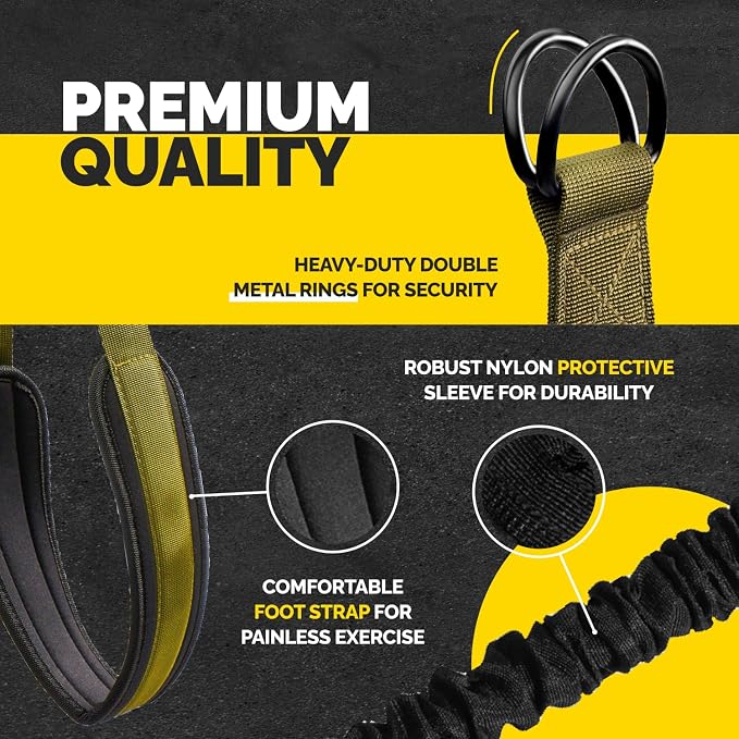 Pull Up Assistance Bands - 4 Heavy Duty Pull Up Bands with Adjustable Strap and Foot Rest - Stackable Pull Up Assist Band Set for Pull Up Bar - Resistance Bands for Pull Ups Chin Ups Strength Training