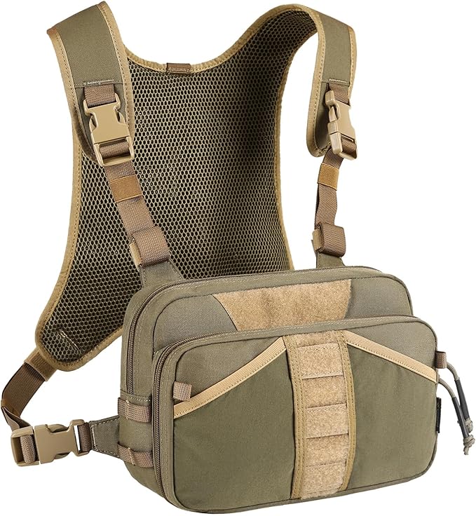 VOTAGOO GEAR Fishing Chest Pack, Fly Fishing Bag for Men and Women, Tackle and Fly Boxes Storage Pack, Hunting Binocular Pack