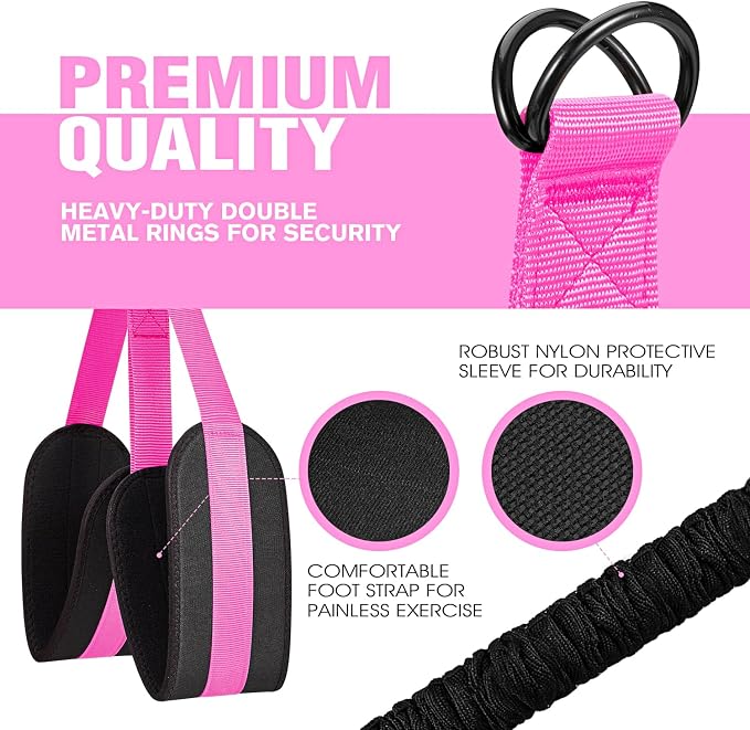 Ayombo Pull Up Assistance Bands, Resistance Bands for Pull Up Bar Workout, Adjustable Heavy Duty Pull Up Assist Equipment with 4 Assistance Bands, Home Gym Fitness Exercise Strength Training