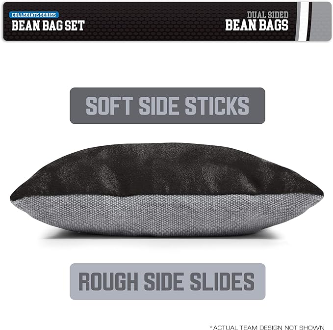 NCAA College Dual Sided Bean Bags by Wild Sports, 8 Count, Premium Toss Bags for Cornhole Set - Great for Tailgates, Outdoors, Backyard