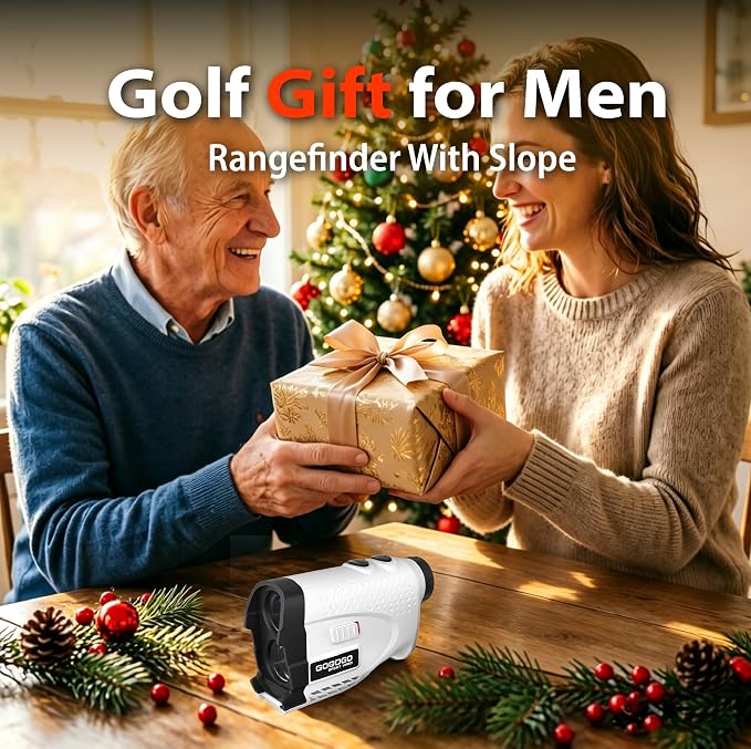 Gogogo Sport Vpro GS24 Golf & Hunting Laser Rangefinder, 7X Magnification, 1200 Yard Distance Measuring Range Finder with High-Precision Flag Pole Locking Vibration Function Slope Mode Continuous Scan
