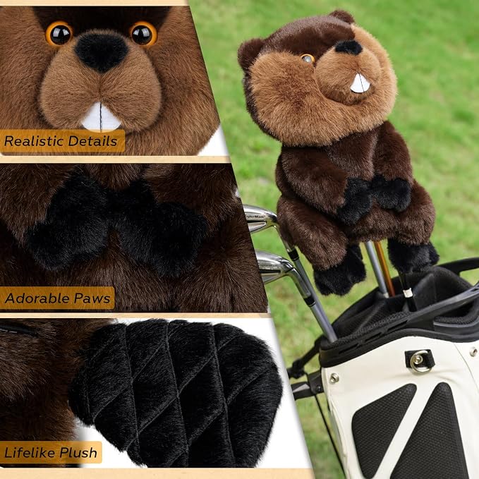 Craftsman Golf Driver Headcover Horse Sloth Funny Animal Golf Head Cover Novelty for Wood Driver Fairway Hybrid Golf Club for Men Women Kids Golfer Gift