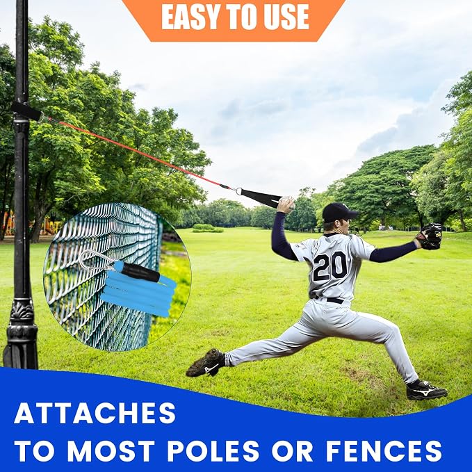 Davllin Baseball Resistance Trainer,Training Aid for Baseball Softball Pitchers,Interchangeable Grips to Build Arm Strength,Arm Bands for Baseball Players,Baseball Throwing Trainer,Great to Warm-Up