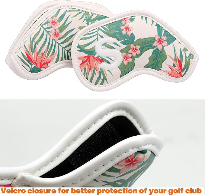 Golf Iron Head Covers with Hawaii Style Design 9pcs Iron Headovers Wedges Covers 4-9 ASP