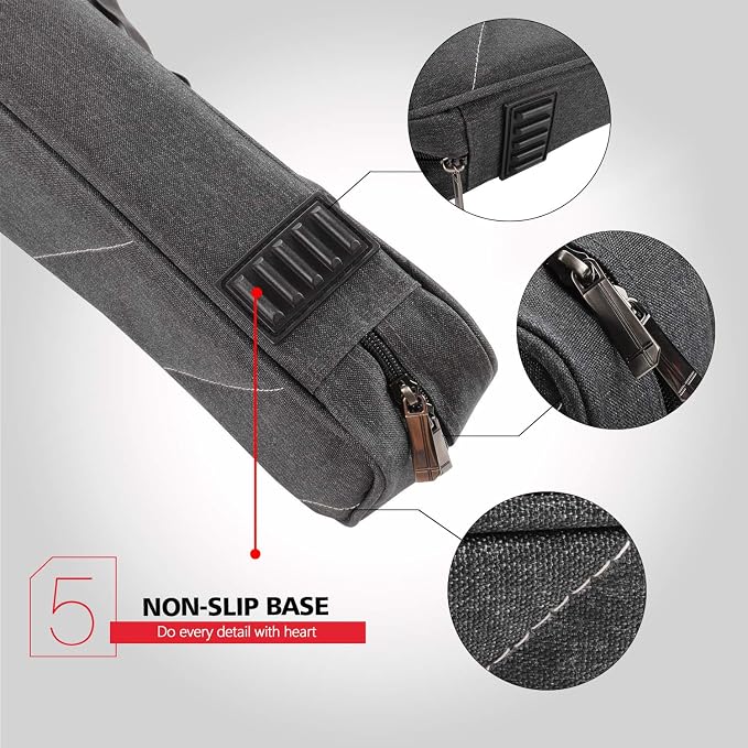 KONLLEN Pool Cue Case 3x4 Oxford Pool Stick Case Holds 3 Butts and 4 Shafts Billiard Sitck Large Capacity Carrying Cases with Multi-Pocket Pool Cue Accessories