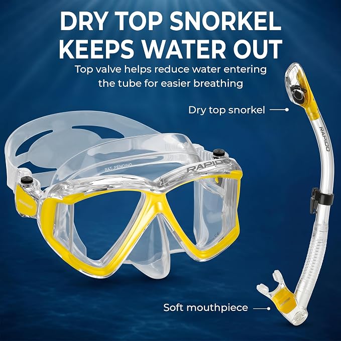 Rapido Panto-180 Four Lens Mask and Snorkel Combo