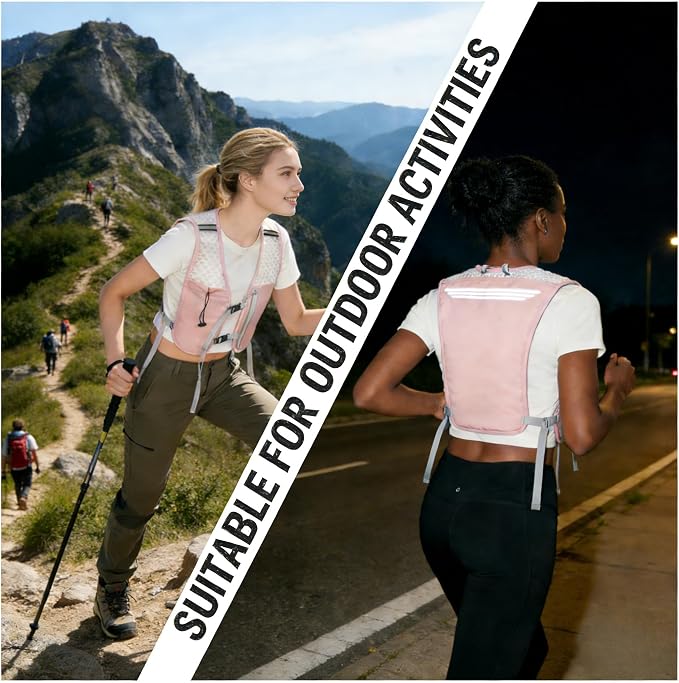Running Vest for Women Men Hydration Backpack with 500ml Soft Flask Lightweight Water Pack