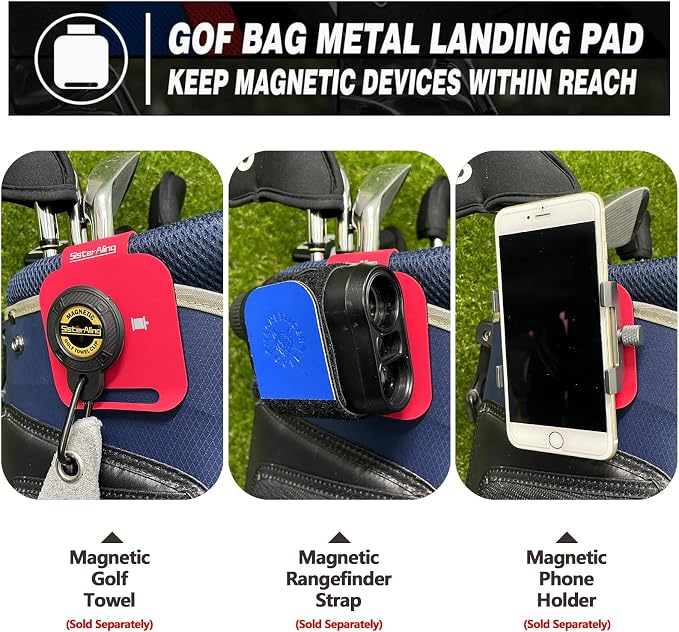 Golf Bag Metal Landing Pads and 9ft/12ft Water Telescopic Golf Ball Retriever