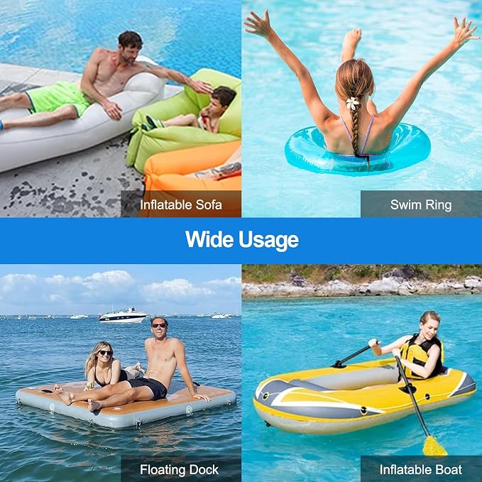 VOFiTNY Air Mat Tumble Track Springboard Inflatable Pump with 4 Nozzles 110-120V AC