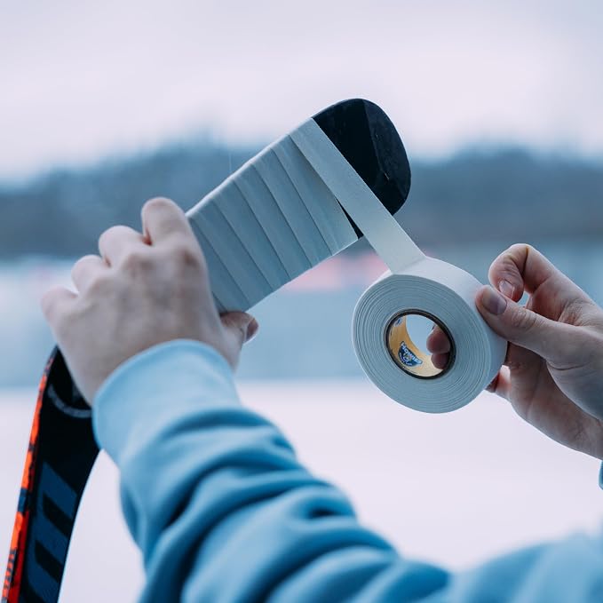 Howies Hockey Tape | 6-Pack Combos of Cloth Stick Tape (White/Black) & Shin Pad Tape (Clear) | Pro Grip & Durability | Made in USA