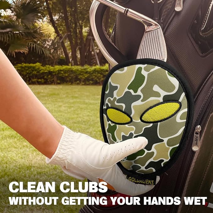 Telescopic Golf Ball Retriever for Water and Golf Club Cleaner & Ball Cleaning Bag
