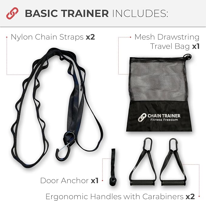 Portable Home Gym Multi-functional Basic Fitness Freedom Workout Equipment Comes in Basic, Intermediate, Advanced or Deluxe Sizes and Comes in Black or Silver
