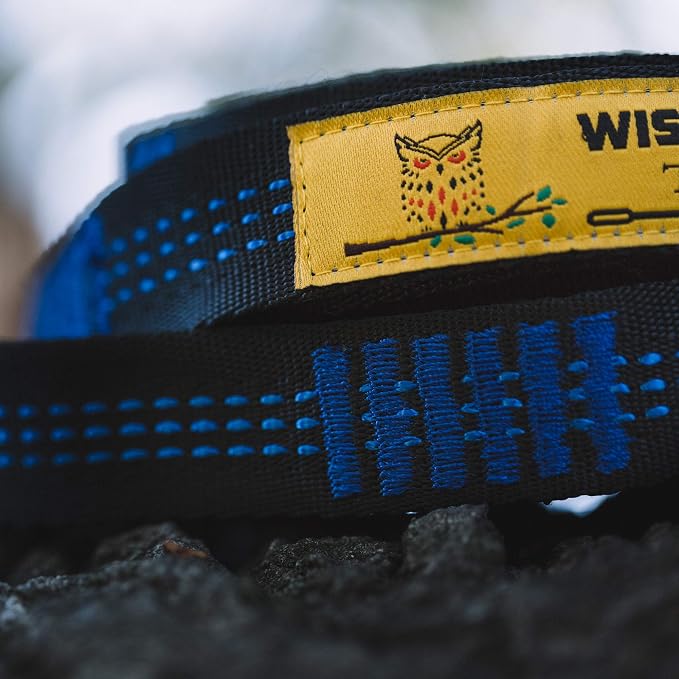 Wise Owl Outfitters Hammock Straps for Trees – 10ft Heavy-Duty Tree Hanging Kit with Carabiners, 38 Loops & Hooks – Essential Hammock Accessories for Camping