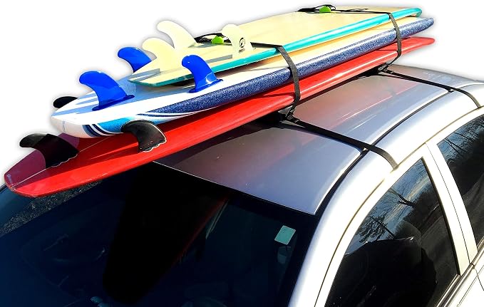 Block Surf - Wrap Rax Pro Soft Roof Racks, Universal Fit for Cars, Trucks and SUVs - Carries Long boards, Short boards, and Soft Tops