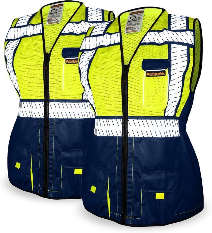 KwikSafety - Charlotte, NC - SHERIFF & SPECIALIST Class 2 & Class 3 Hi Vis ANSI OSHA Safety Vest for Women