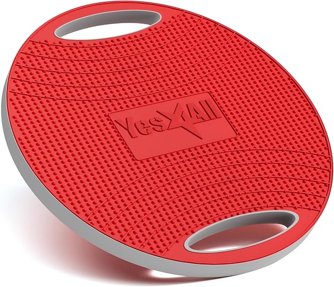 Yes4All Wobble Balance Board, Plastic Stability Trainer with Handles for Standing Desk, Core Training & Home Gym Workout