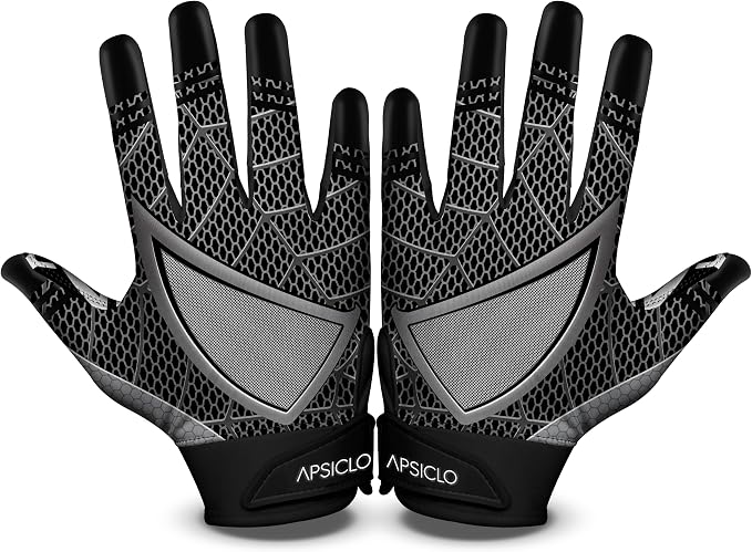 Sticky Football Receiver Gloves Silicone Grip Youth & Adult Sizes