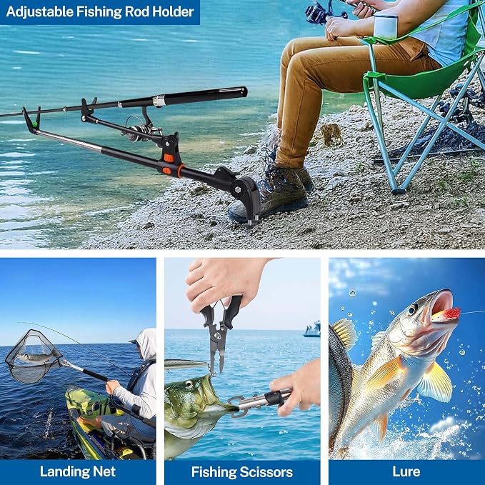 Fishing Advent Calendar 2025 for Men & Teen Boys – 24-Day Christmas Countdown Calendar with Fishing Tools, Lures & Accessories – Fish Lip Gripper, Xmas Gift for Son, Husband, Boyfriend, Brother, Girl