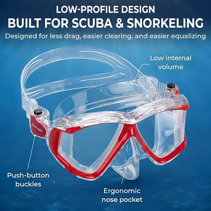Rapido Panto-180 Four Lens Mask and Snorkel Combo