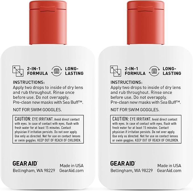 GEAR AID Sea Drops & Sea Gold Anti-fog for Dive Masks (2-pk)