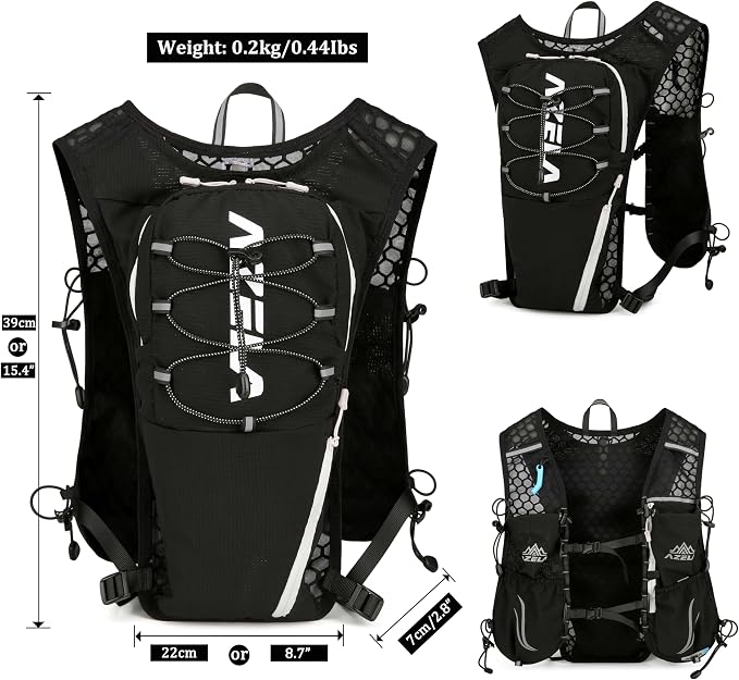 Lightweight Hydration Vest Backpack for Running Cycling Hiking, Water Bladder Pack for Outdoor Sports