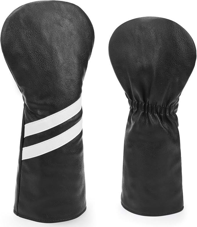 Headcovers, Leather Golf Club Covers, 1pc or 3pcs Set Lucky Clover Driver Headcover, 3 Wood Head Cover, Hybrid Rescue UT Headcover, Classic Golf Accessories