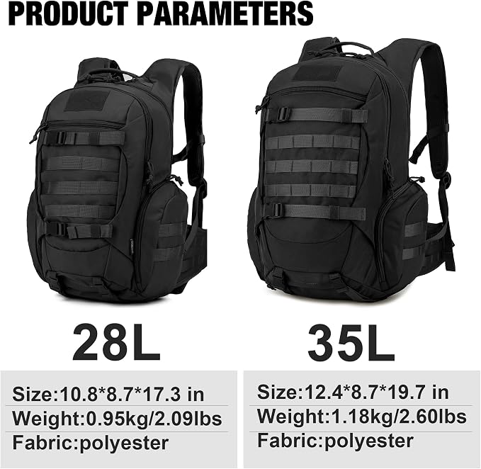 Mardingtop 35L Tactical Backpacks Molle Hiking daypacks for Camping Hiking Military Traveling Motorcycle