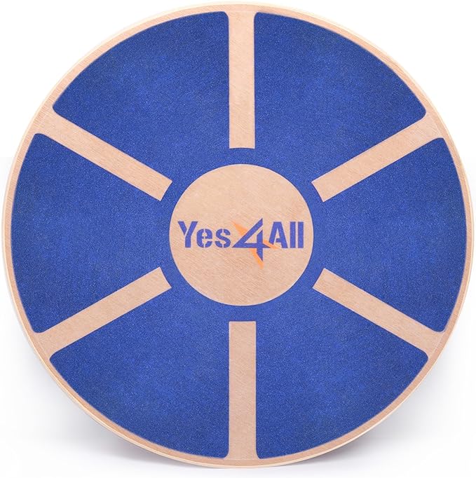 Yes4All Versatile Wooden Wobble Balance Board, Balance Trainer for Mobility Training, Standing Desk, Core Training, Exercise Balance Stability Trainer