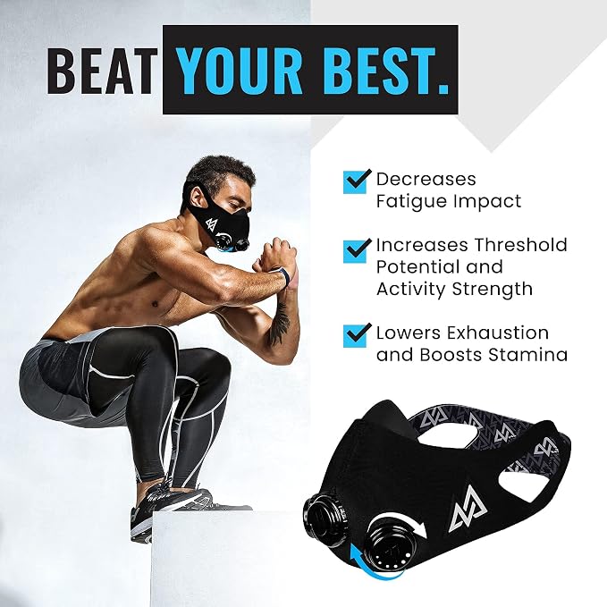 TRAININGMASK - 2.0 Turn Flow - Resistance Training Mask® - Fitness Mask, High Altitude Mask, Workout Mask