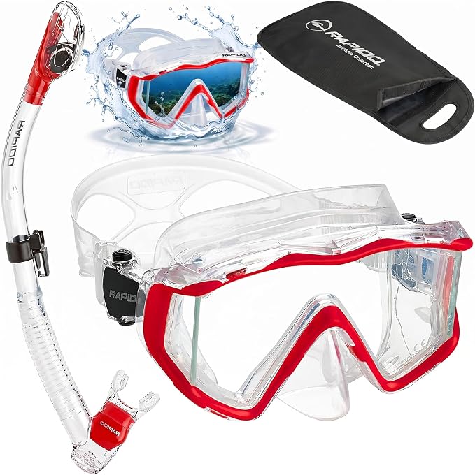 Rapido Clareza Three Lens Mask and Snorkel Combo