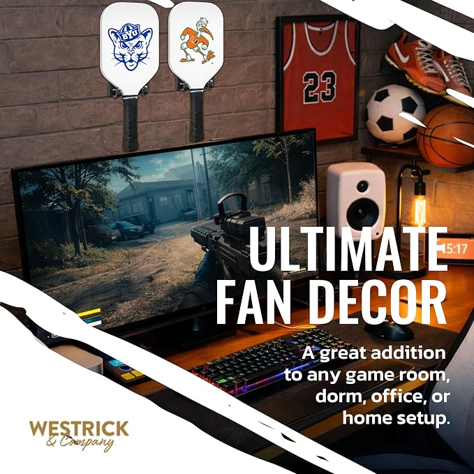 Officially Licensed College Pickleball Paddle – Choose Your University Team – Fun Gift for Fans, Dorms & Game Rooms – Pickleball Racket with School Logo, USAPA Approved