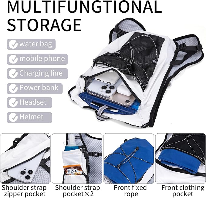 Carey STEN Lightweight Running Hydration Vest, Breathable Outdoor Backpack for Trail Running, Hiking, Cycling & Marathon, Suitable for Both Men and Women