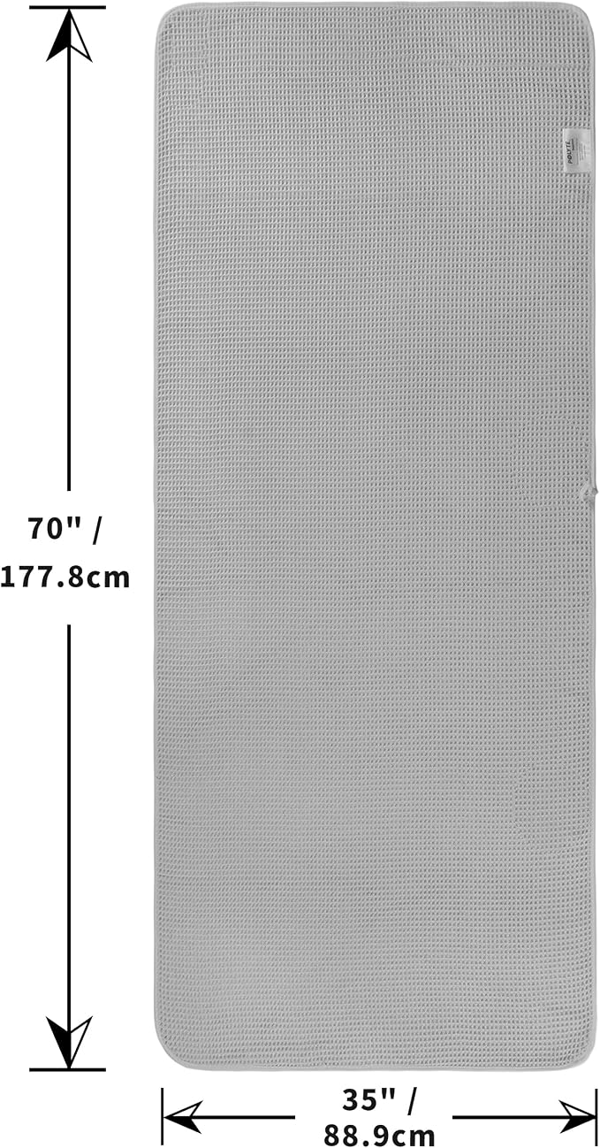 POLYTE 430 GSM Microfiber Quick Dry Lint Free Bath Sheet, 70 x 35 in, Set of 2 (Waffle Weave)